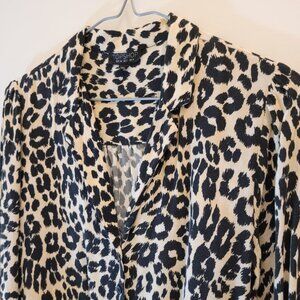 Topshop / Botton-Down / Crop / Leopard / Size US2